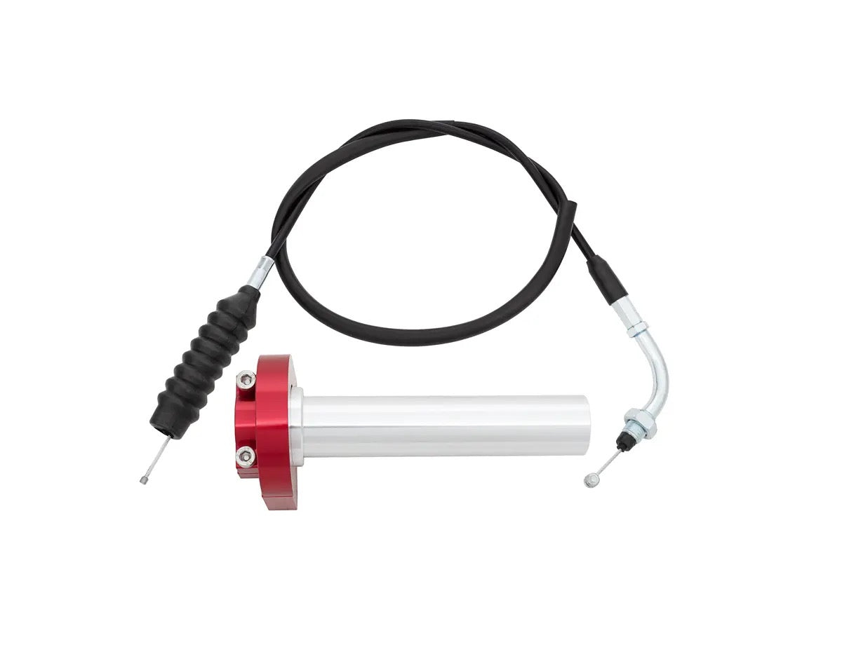 TB Parts 1/4 Turn Throttle Kit, Red - KLX110